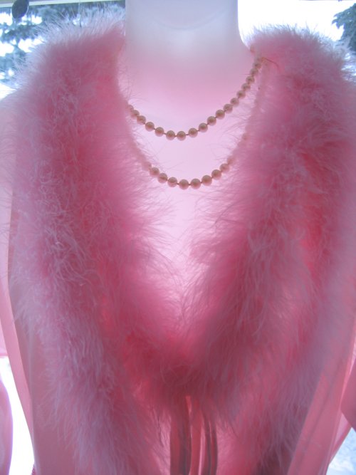 Pink Feather Hollywood Pom Pom Peignoir
