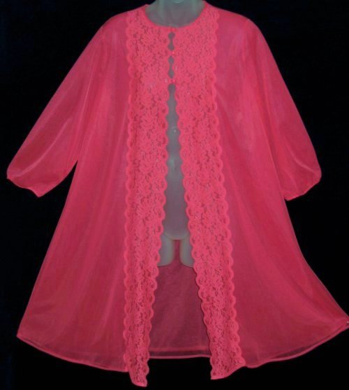 Henson Kickernick Peignoir Pink Lace Chiffon