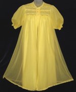 Yellow French Maid Chiffon Peignoir