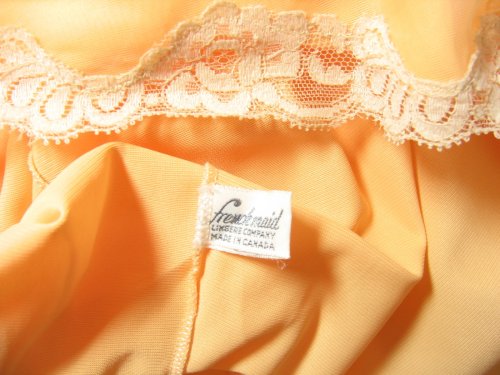 Vintage French Maid Peach Babydoll Nightgown