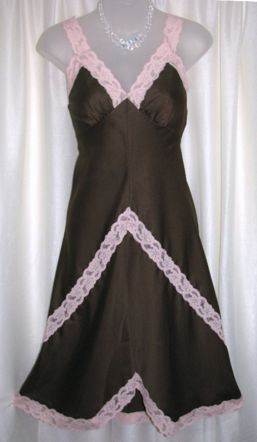 KAYSER Pink Lace Chocolate Full Slip