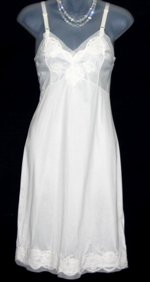 Gay-Lure White Lace Chiffon Full Slip