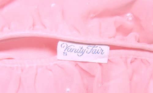 Vanity Fair Tag Label on Pink Peignoir