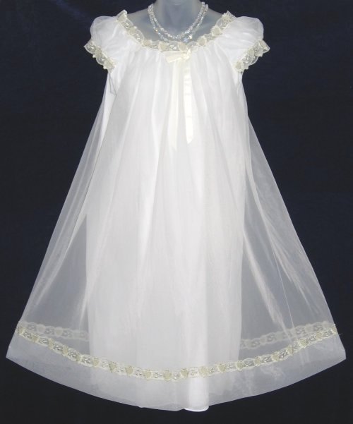 Vanity Fair Ivory Chiffon Nightgown