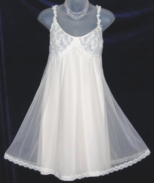 Vintage Vanity Fair Sheer Babydoll Nightgown of Set