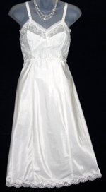 White Taffeta Chiffon Slip by Gay-Lure