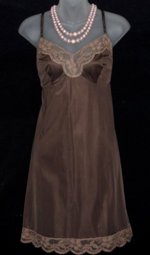 Vanity Fair Chocolate Nylon Full Slip