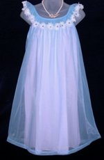 Vanity Fair Pink Blue Daisy Nightgown