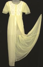 Lov'Lee Yellow Peignoir Butterfly Sleeves