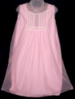 Patricia Sheer Chiffon Pink Babydoll Peignoir