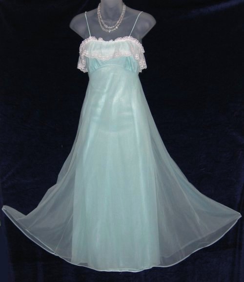 Blue Chiffon Nightgown by Kayser