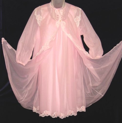 French Maid Pink Babydoll Peignoir