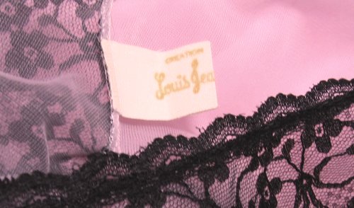 Creation Louis Jean Label Tag on Pink Babydoll