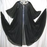 Cahill Sheer Chiffon Black Peignoir