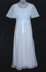 Vintage Blue Chiffon Nightgown