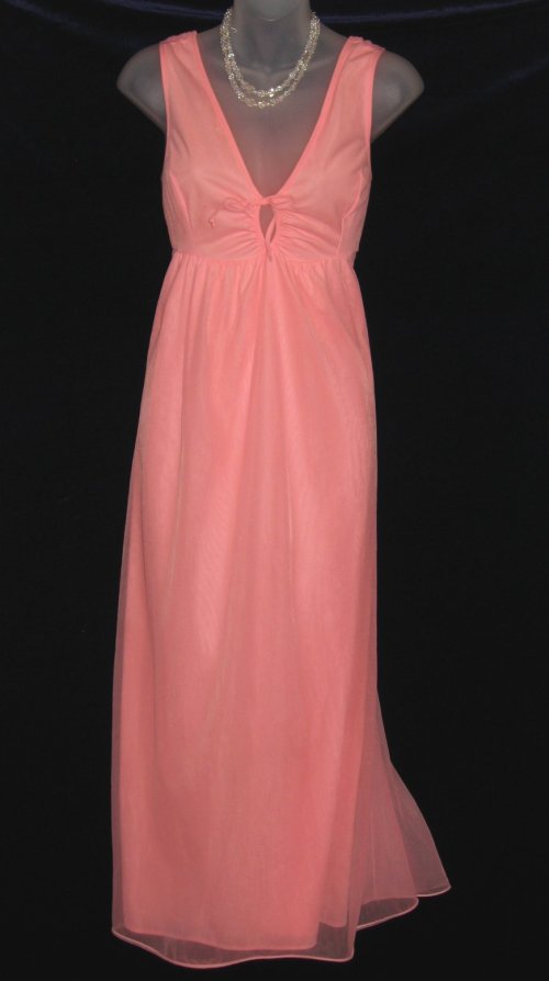 Vintage Chiffon Nylon Peach Lov'Lee Nightgown