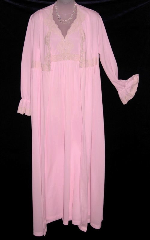 Vintage Van Raalte Pink Peignoir Set