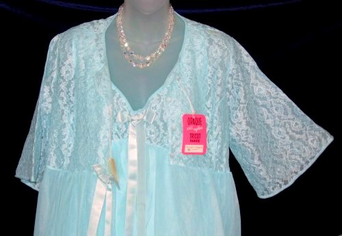 Blue Lace Chiffon on Eaton Vanity Fair Peignoir