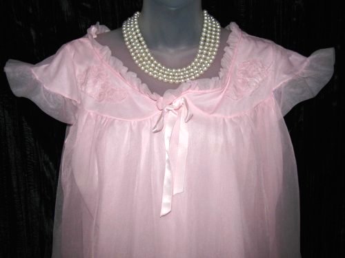 Pink Chiffon Babydoll Ruffles