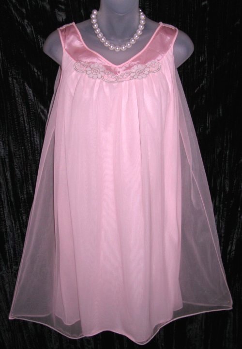 Sears Roebuck Vintage Pink Babydoll Nightgown