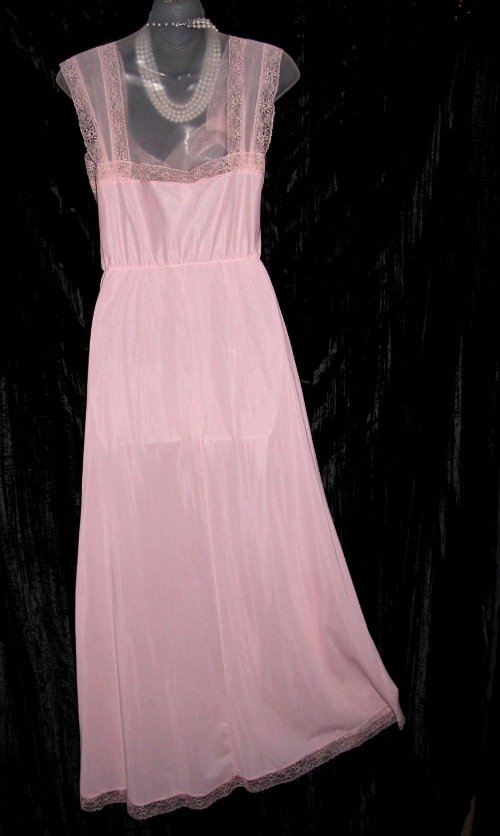 Pink Chiffon Nightgown